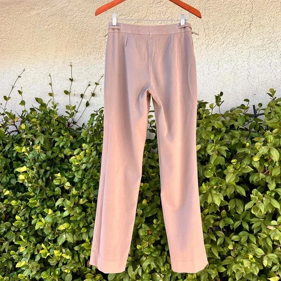 Gucci Trousers Tan Vintage Gabardine Wool Straight Leg Pants Size 40 US Small - Picture 9 of 10